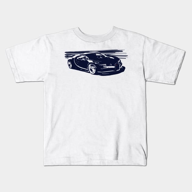 hypercar shirt Kids T-Shirt by retroracing